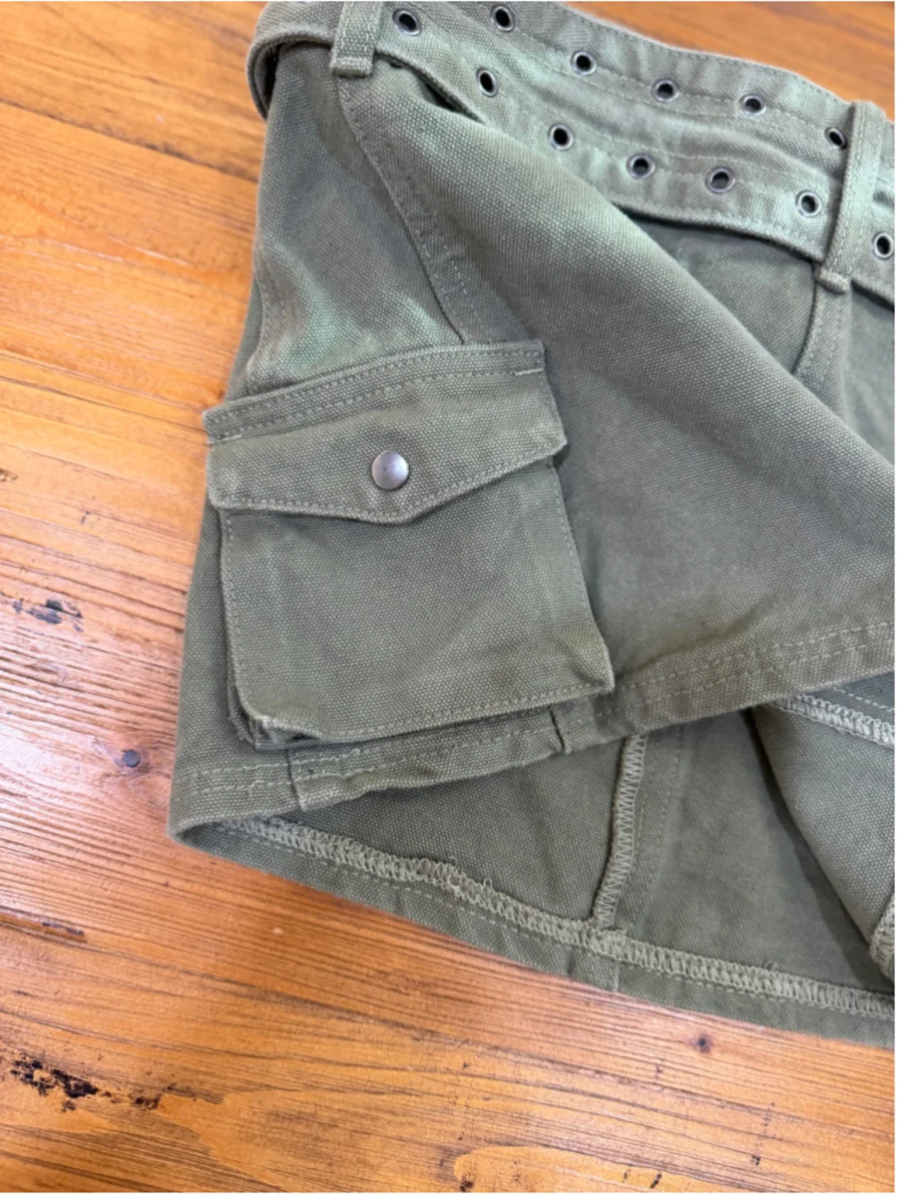 Princess Polly Iconic Cargo Mini Skirt Khaki Size 6